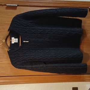 Talbot's Petites black lambswool cardigan